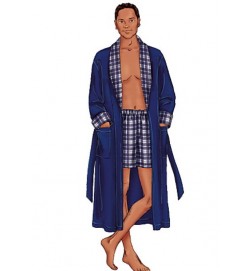 Men's bathrobe cutting...