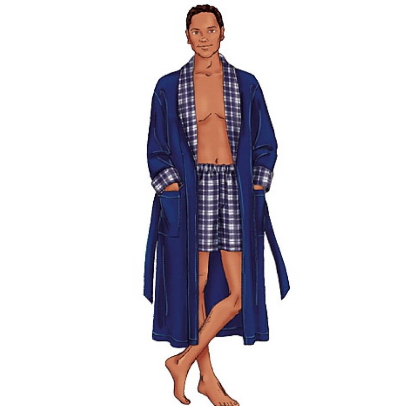 Men's bathrobe cutting pattern 7014