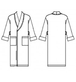 Men's bathrobe cutting pattern 7014