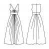 Long dress sewing pattern 1021