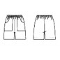 Short trousers sewing pattern for women 1011