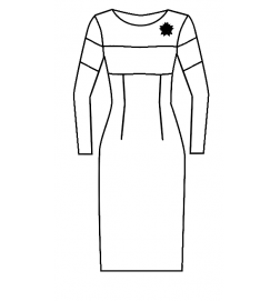 Cut pattern - Fitted dress,...
