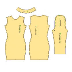 Dress Cut Pattern, R_104