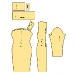 Dress Cut Pattern, R_116