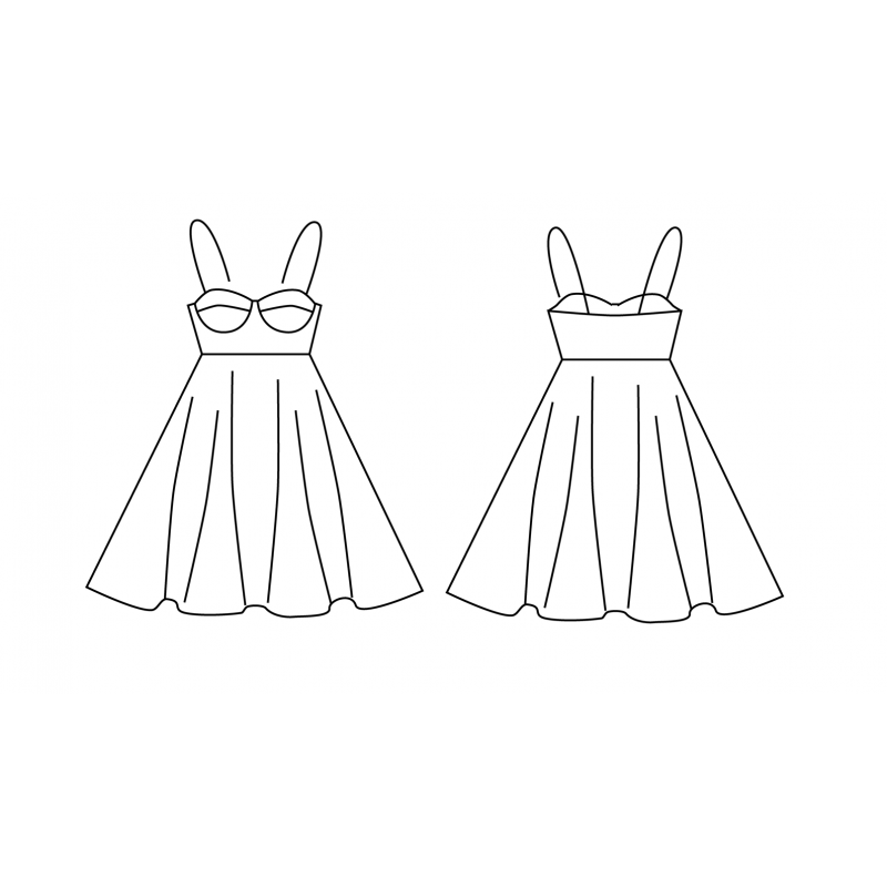 sewing pattern- PRINCESS design dress
