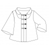 Cut pattern - Jacket/ CAPA design in A with sleeves 3/4 - 0442