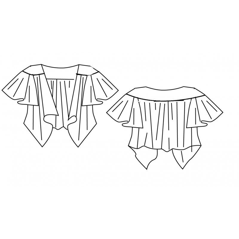  Tipar de croitorie - Blazer scurt / bolero peste rochie 4122