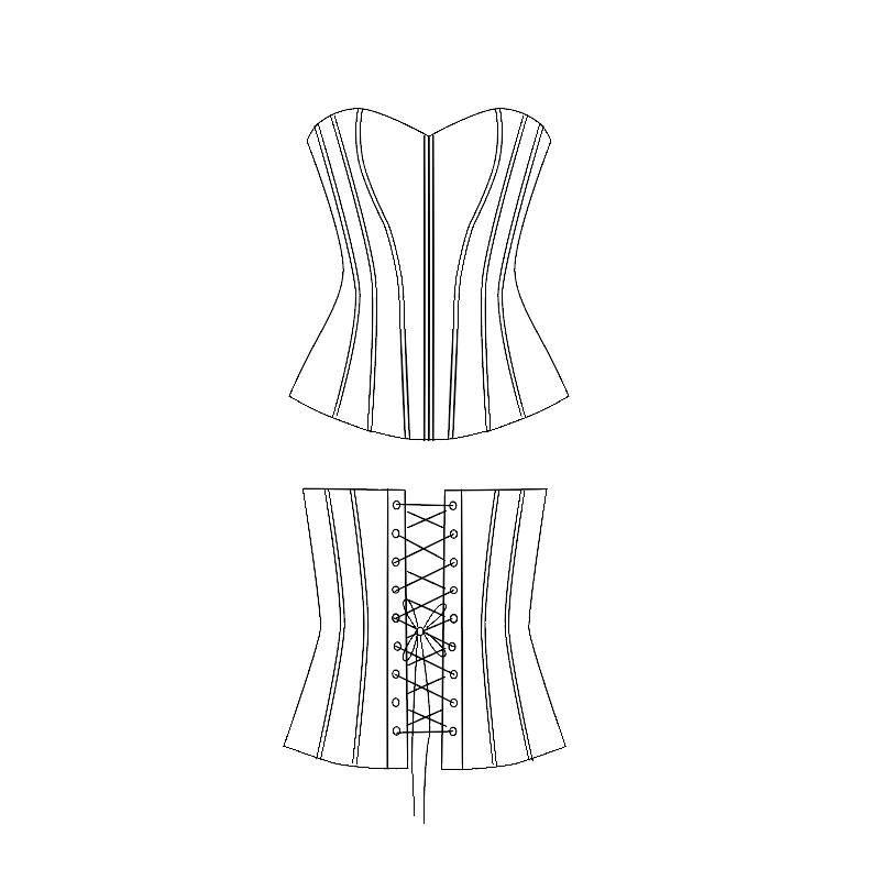 Tailoring pattern - CORSET with CUPS